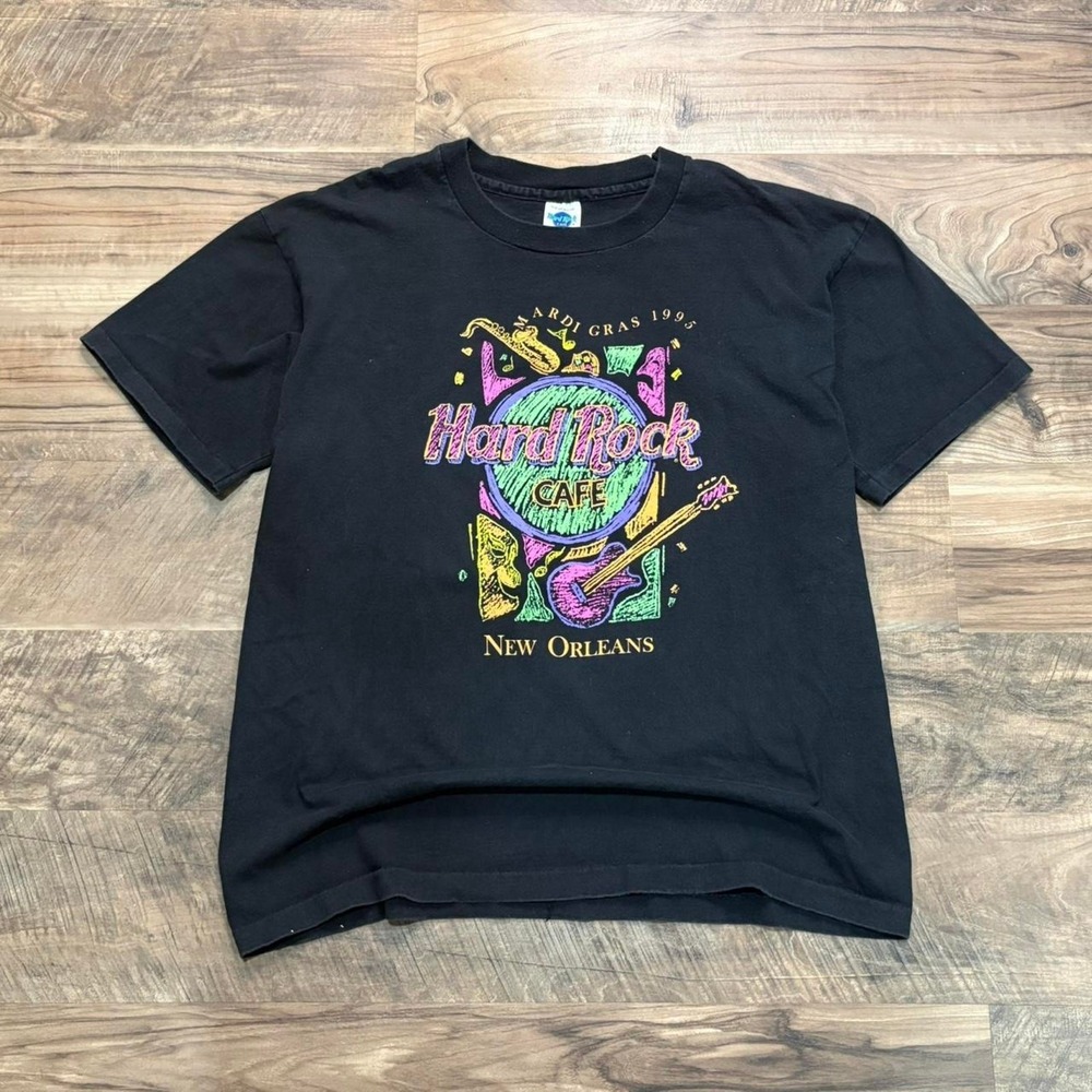Vintage 1995 Hard Rock Cafe Mardi Gras Tee (Single Stitch) Made In USA